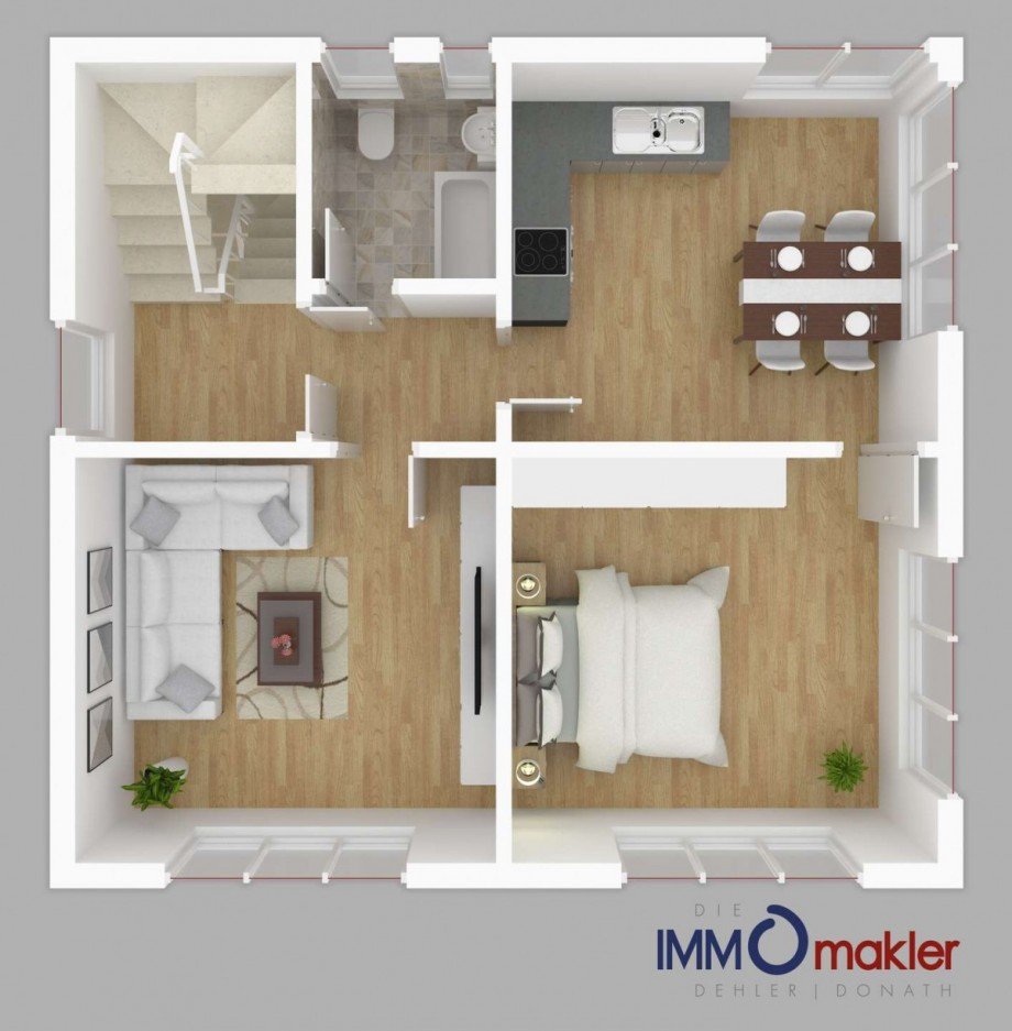 Grundriss Obergeschoss Einfamilienhaus Sonneberg