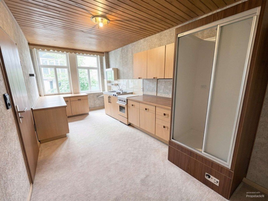 K�che mit Dusche Wohnung Coburg