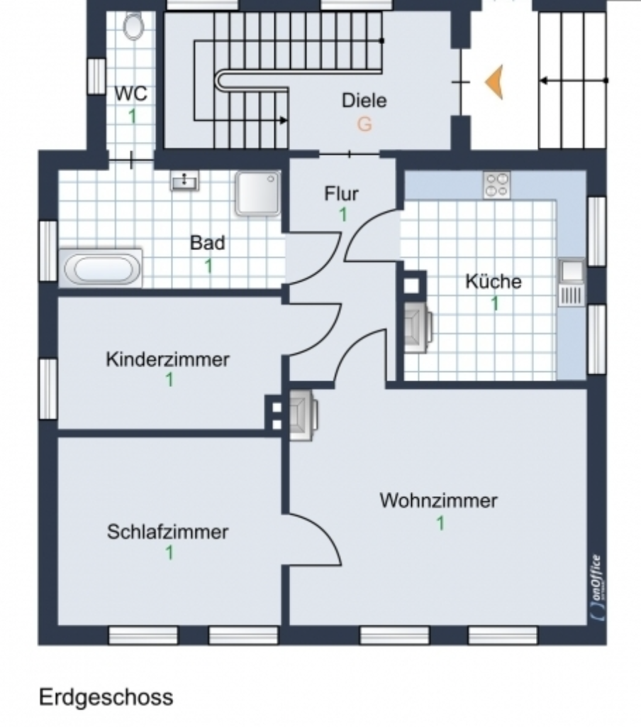 Grundriss Erdgeschosswohnung Neustadt bei Coburg