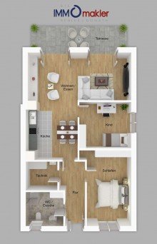 Grundriss Moderner Rohbau-Bungalow mit Energiestandard A+ - Gestalten Sie Ihr Traumhaus selbst!