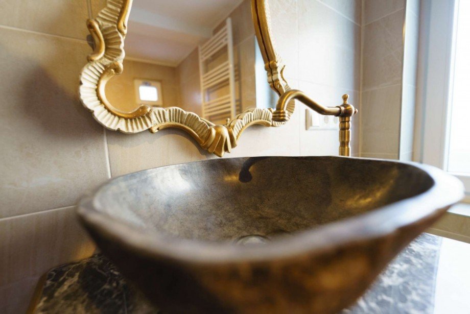 Waschbecken Detail Einfamilienhaus R�dental