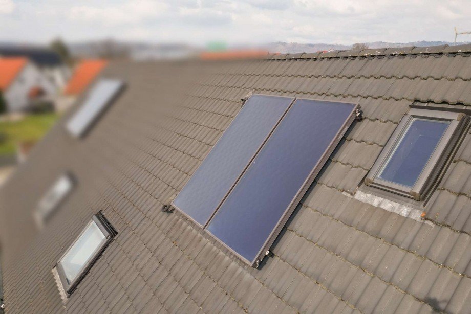 Solarthermie Doppelhaush�lfte Neustadt bei Coburg