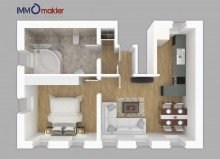 Grundriss Modern und gem�tlich! 2 Zimmerwohnung in Lichtenfels + Einbauk�che inklusive!
