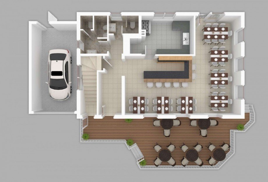 Grundriss Erdgeschoss Wohn- / Gesch�ftshaus R�dental