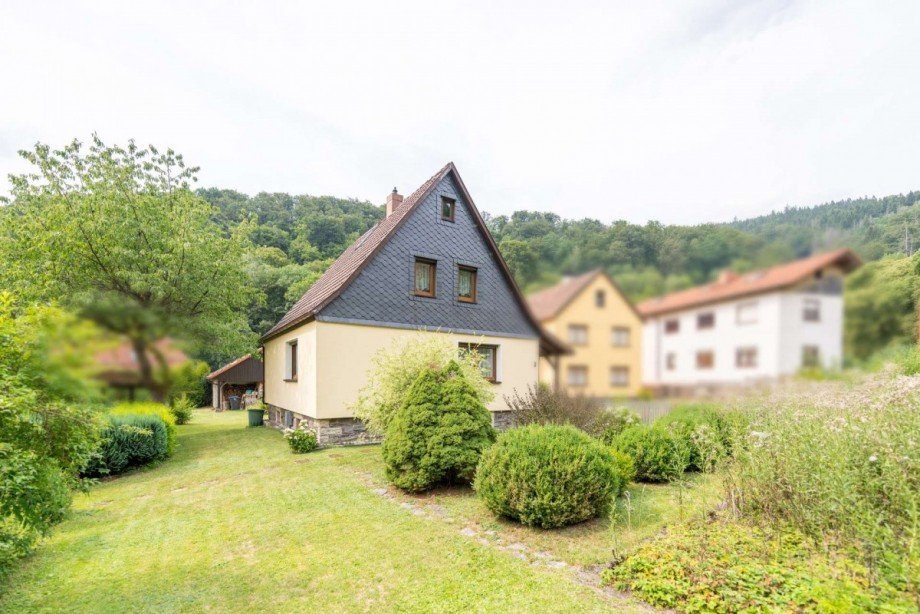 Ansicht vom Garten Einfamilienhaus Schalkau