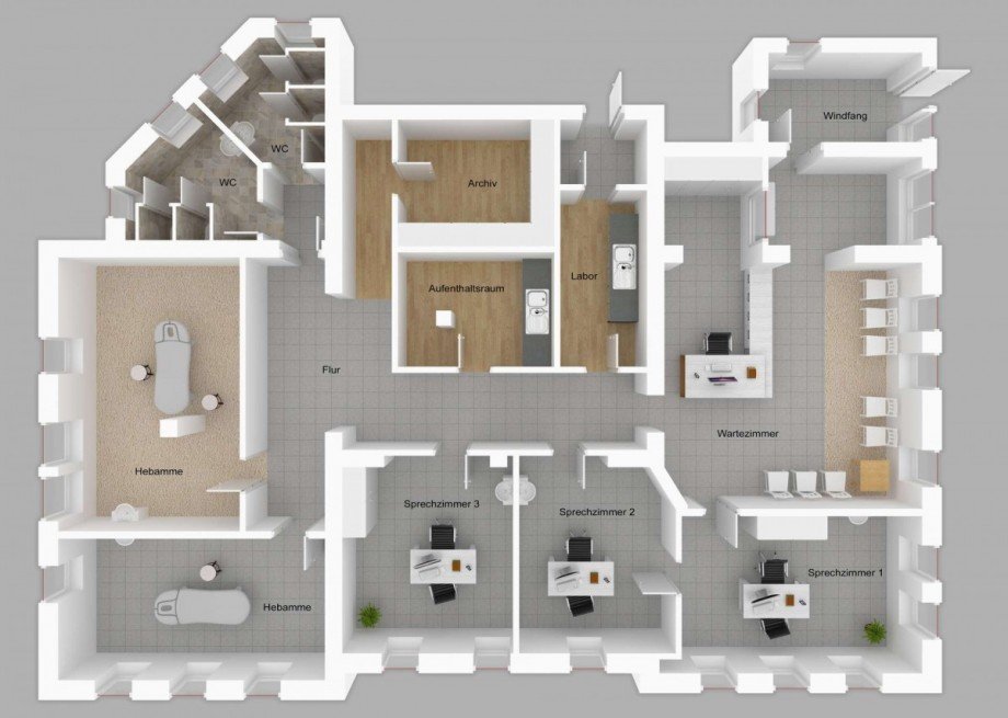 Grundriss B�ro / Praxis Sonneberg