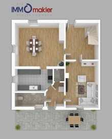 Grundriss EG Kleines Einfamilienhaus mit sch�nem Grundst�ck direkt in Lautertal!