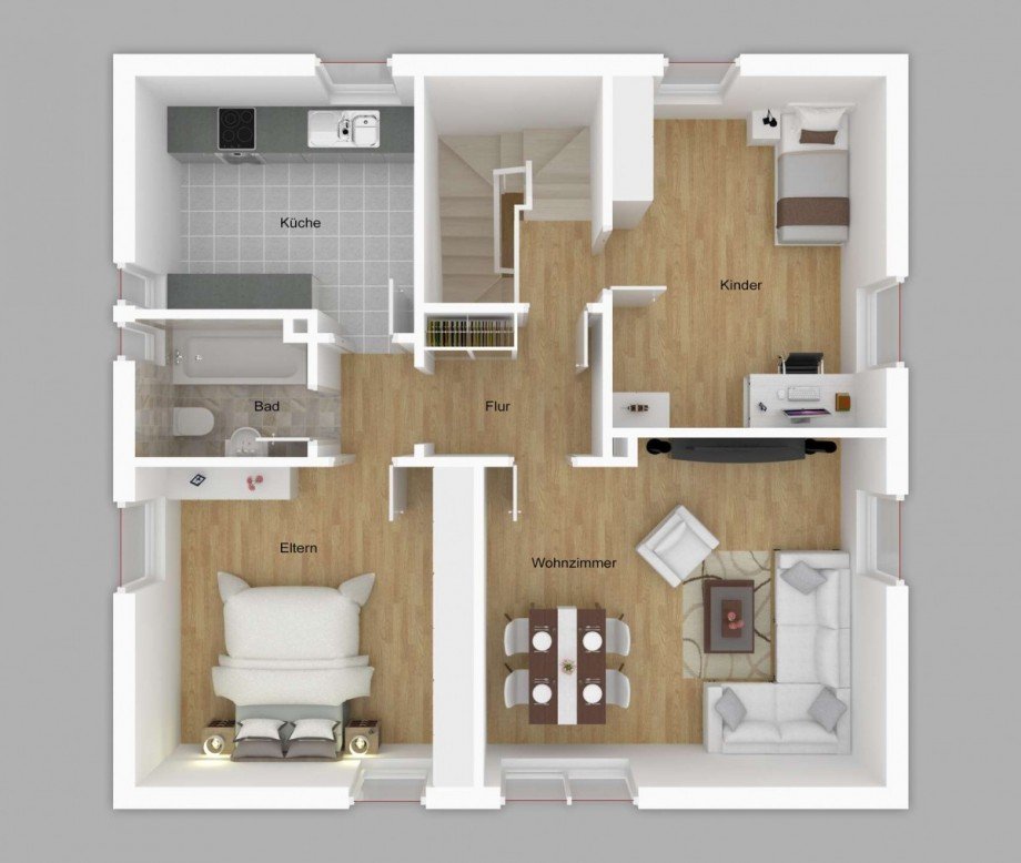 Grundriss Obergeschoss Haus Pressig OT F�rtschendorf