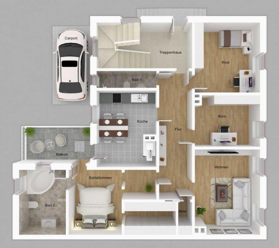 Grundriss Etagenwohnung Sonneberg