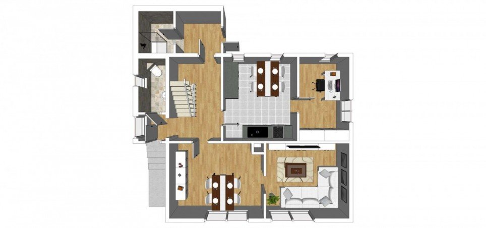 Grundriss Erdgeschoss Einfamilienhaus Frankenblick