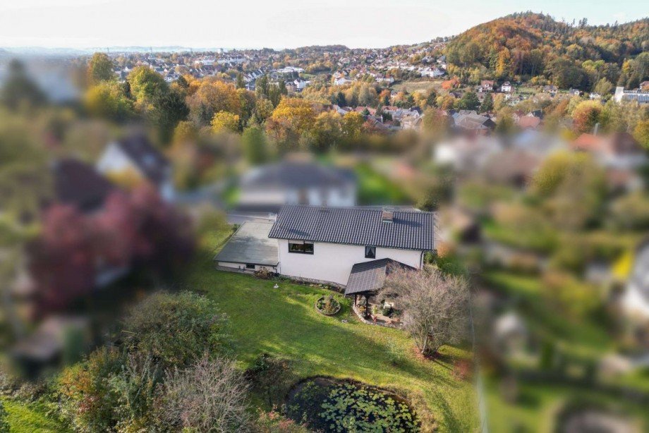 Luftbild Garten Einfamilienhaus R�dental