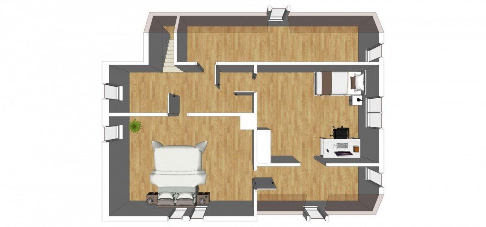 Grundriss Dachgeschoss Einfamilienhaus Frankenblick