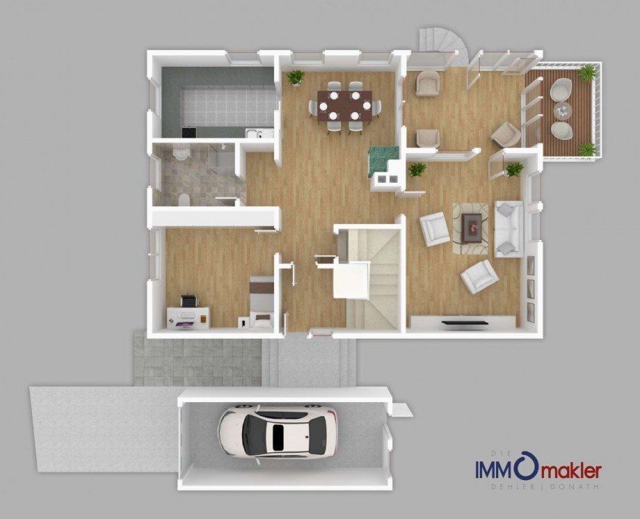 Grundriss Erdgeschoss Einfamilienhaus Mitwitz