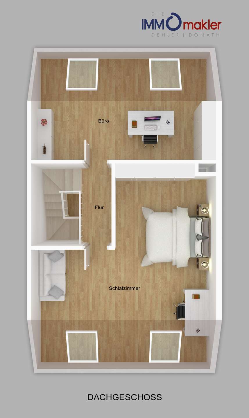 Grundriss DG Reihenmittelhaus Neustadt bei Coburg