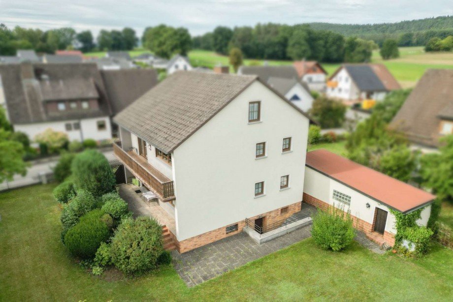 Ansicht Garten Einfamilienhaus Neustadt bei Coburg