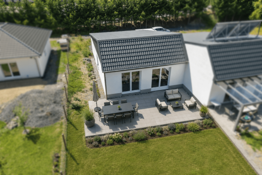 Au�enansicht, visualisiert Doppelhaush�lfte Frankenblick