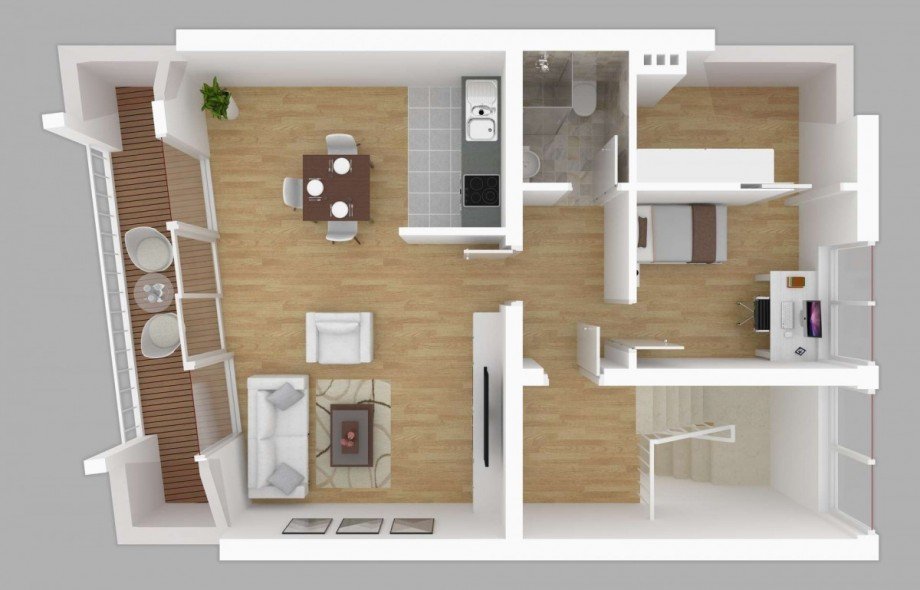 Wohnungsgrundriss DG Mehrfamilienhaus Neustadt bei Coburg
