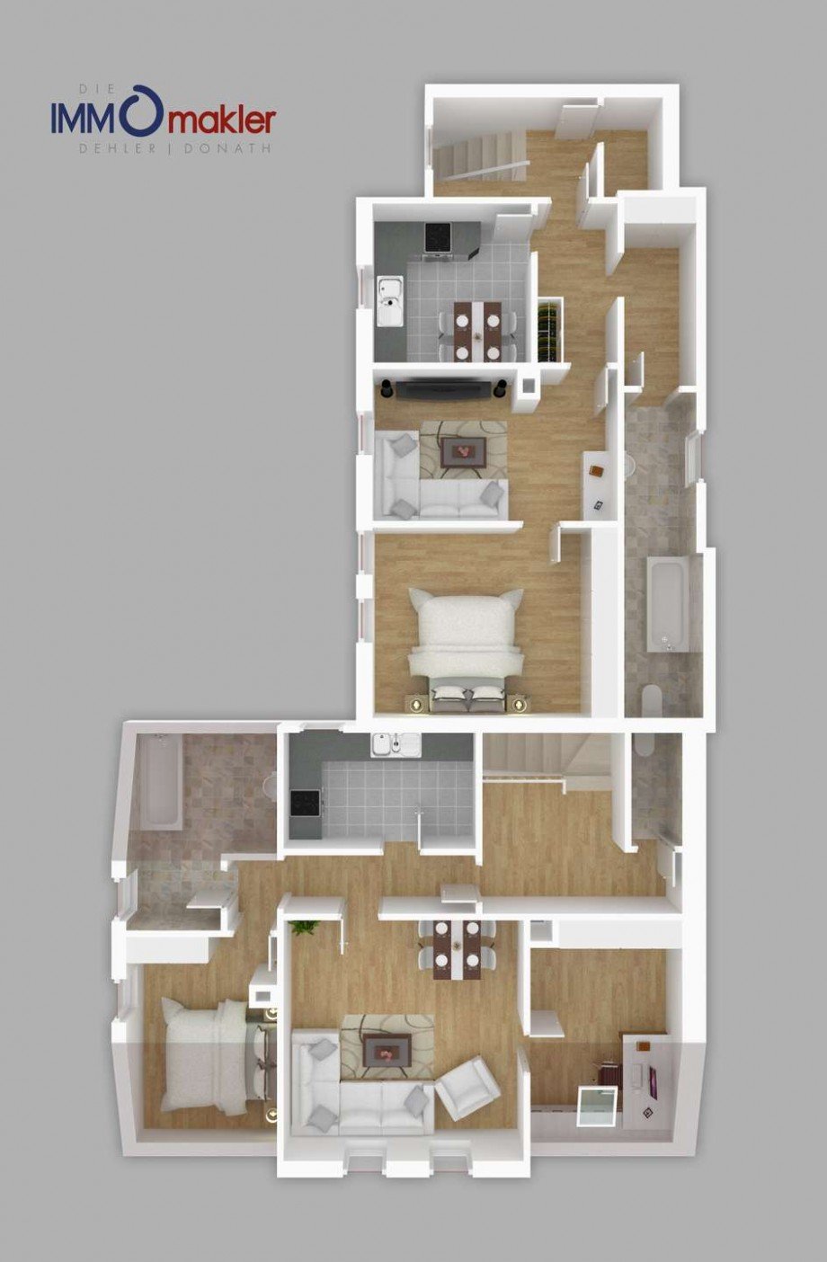 Grundriss Obergeschoss Mehrfamilienhaus Coburg