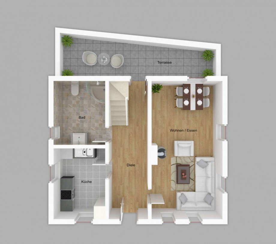 Grundriss EG Einfamilienhaus R�dental